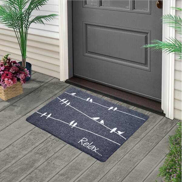 Mascot Hardware "Relax" Letter Printed NonSlip Doormats For Indoor and